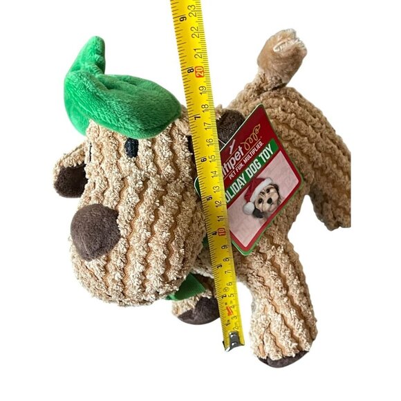 Holiday Dog Toys Set: Multipet Squeaky Plush Christmas Tree & Reindeer - Picture 9 of 9